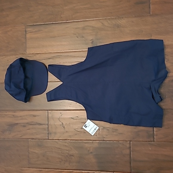 💥3for$12💥 NWT Okie Dokie boy's shortalls with cap size 24M - Picture 2 of 6